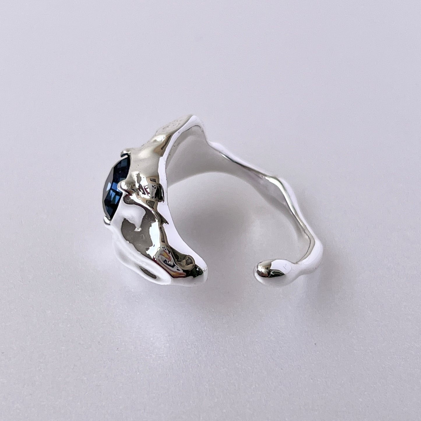 [ montana ]  melt ring  silver  [ free size ]