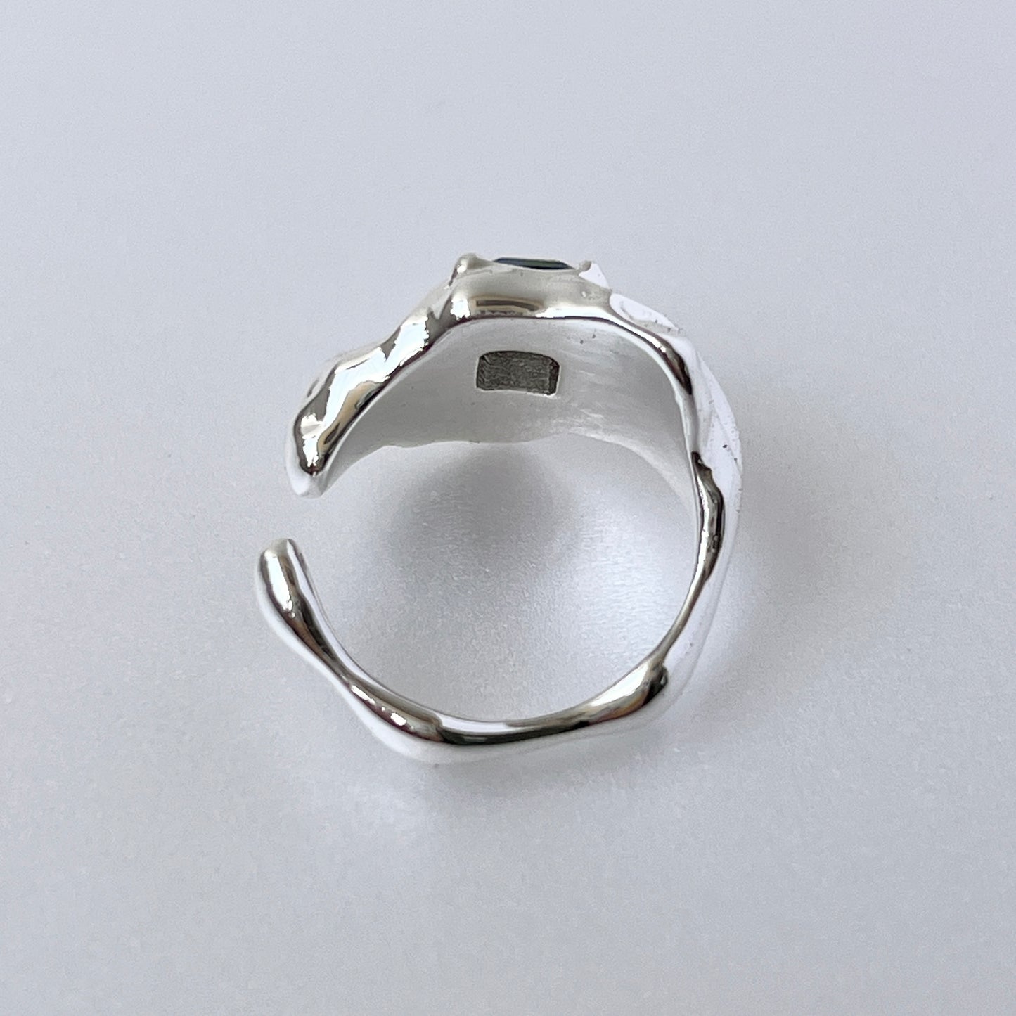 [ montana ]  melt ring  silver  [ free size ]