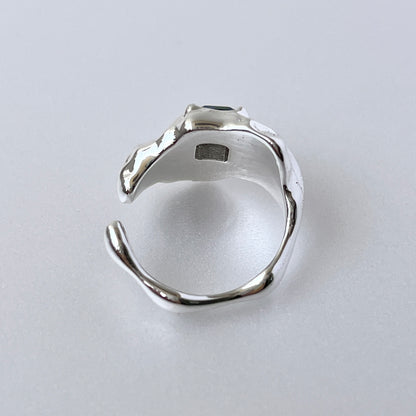 [ montana ]  melt ring  silver  [ free size ]