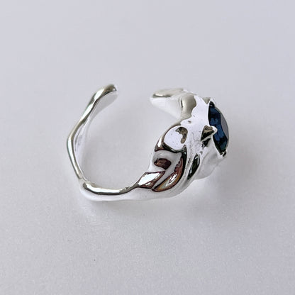 [ montana ]  melt ring  silver  [ free size ]