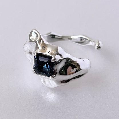 [ montana ]  melt ring  silver  [ free size ]