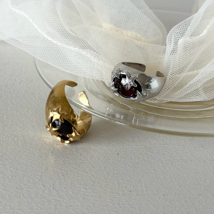 [ red garnet ] twinkle ring gold