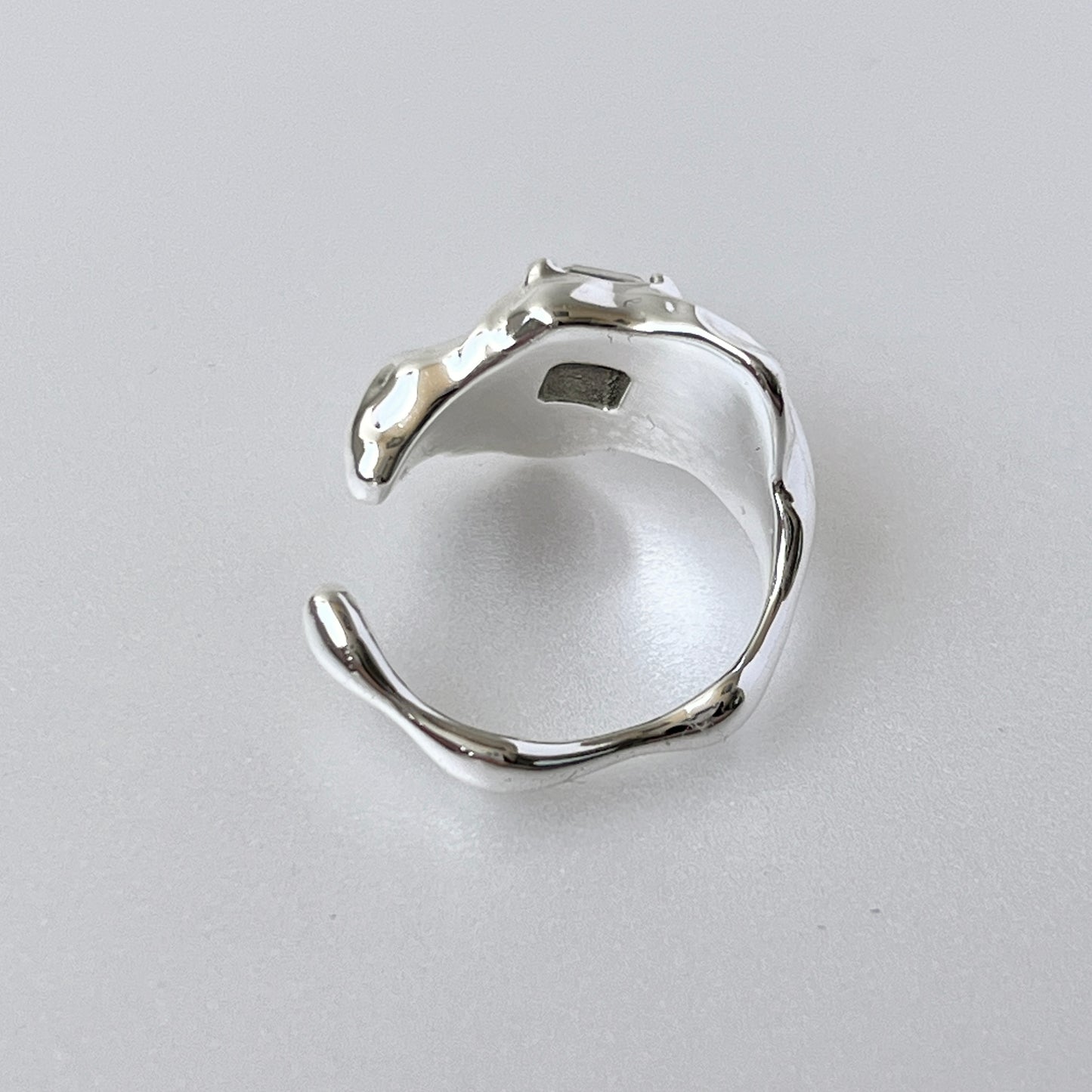[ crystal shade ]  melt ring  silver
