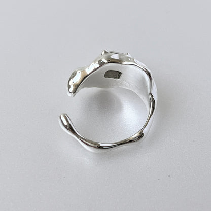 [ crystal shade ]  melt ring  silver