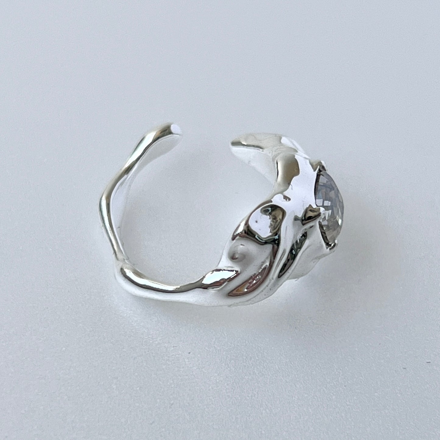 [ crystal shade ]  melt ring  silver