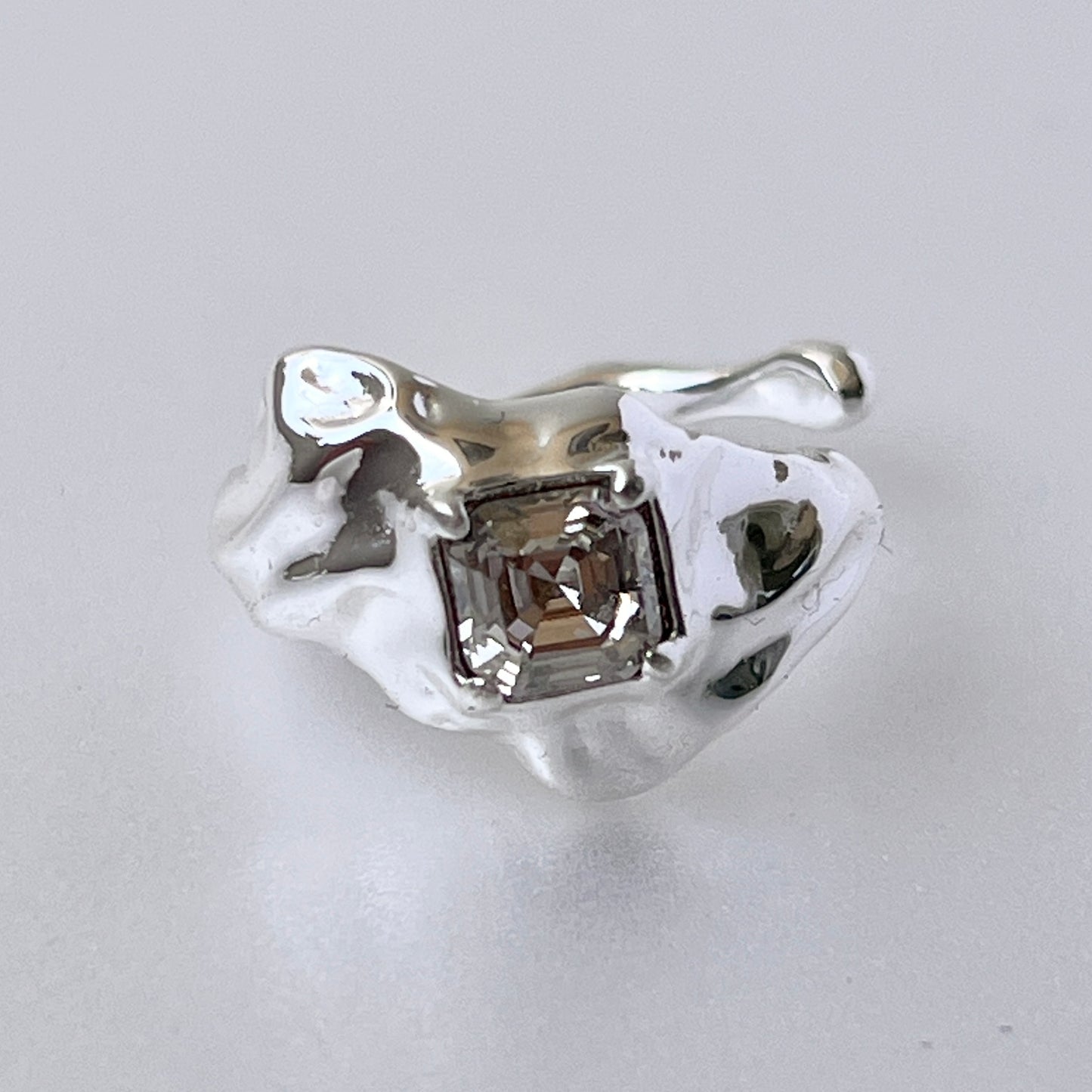 [ crystal shade ]  melt ring  silver