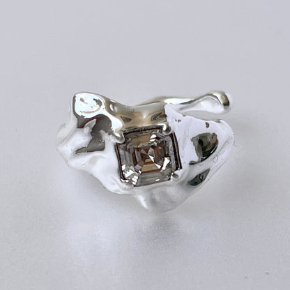 [ crystal shade ]  melt ring  silver