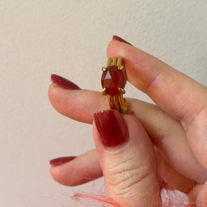 [ red agate ] trois gold