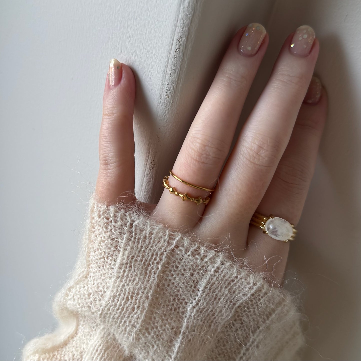 [ gold ] stella wreath ring [ free size ]