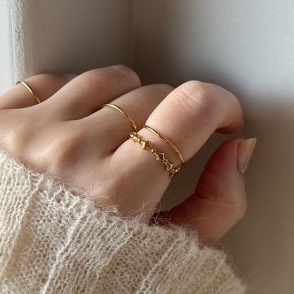 [ gold ] stella wreath ring [ free size ]
