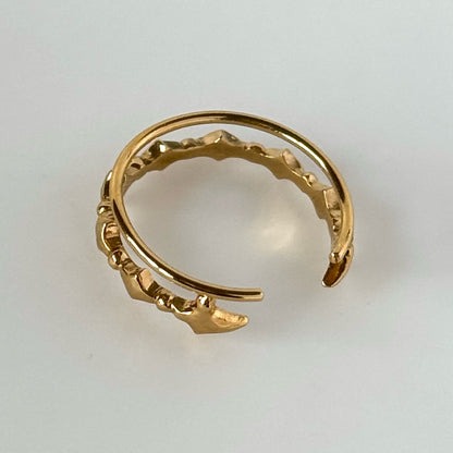[ gold ] stella wreath ring [ free size ]