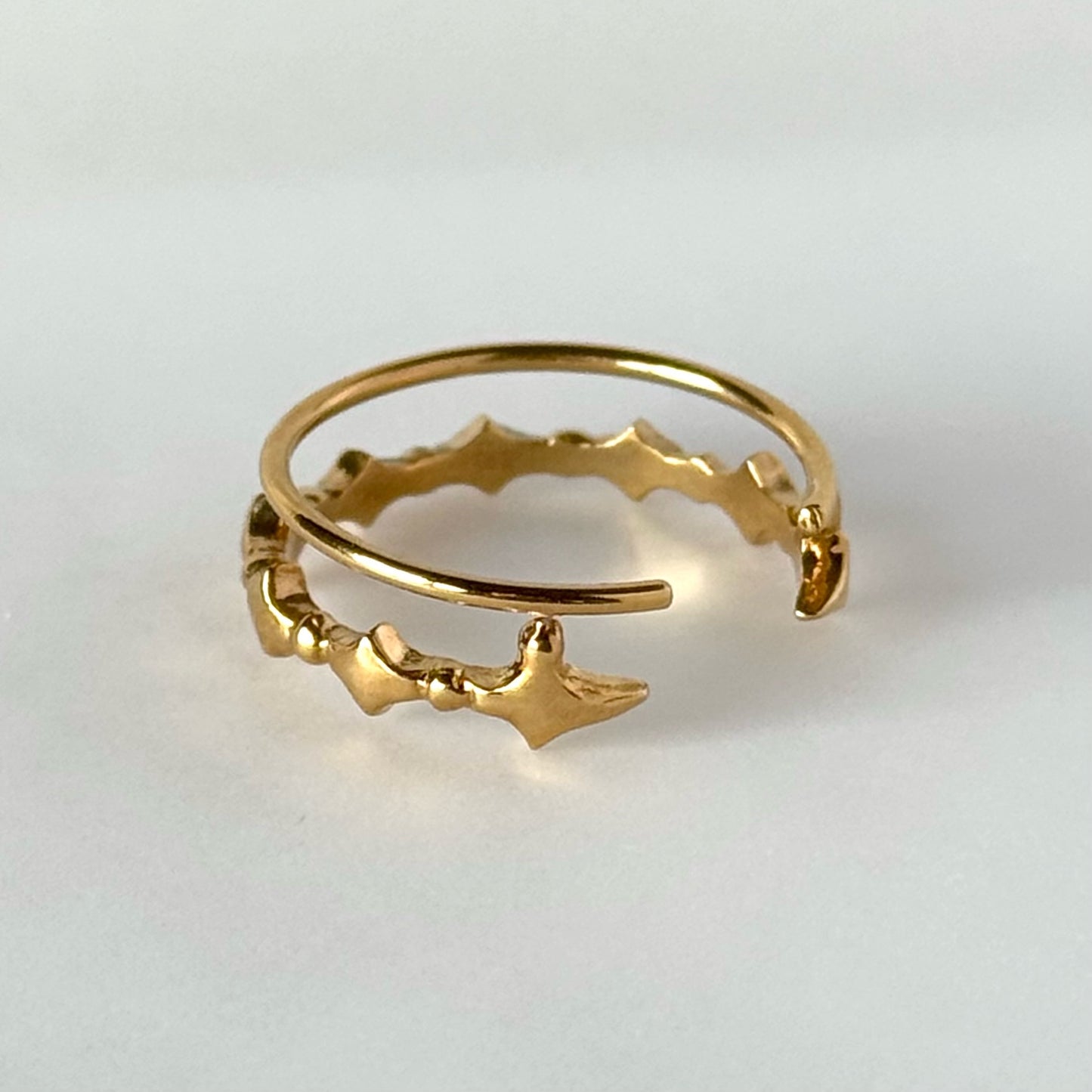 [ gold ] stella wreath ring [ free size ]