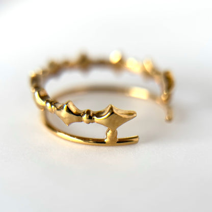 [ gold ] stella wreath ring [ free size ]