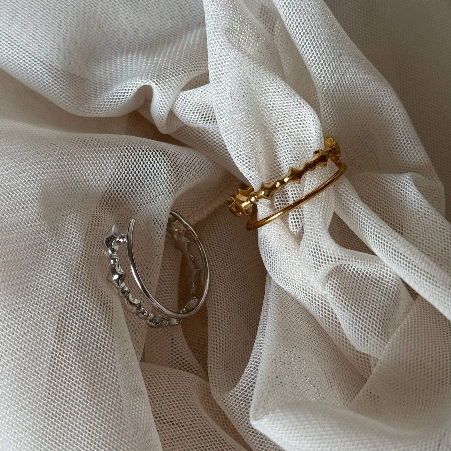 [ gold ] stella wreath ring [ free size ]