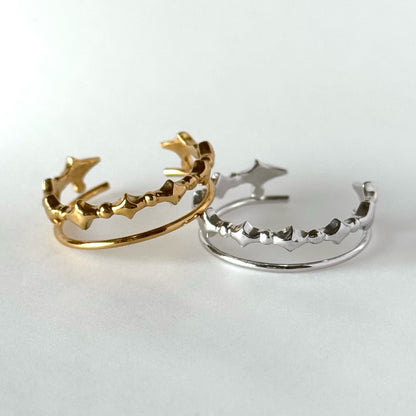 [ gold ] stella wreath ring [ free size ]