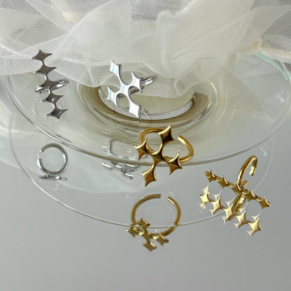 [ gold ] diamond cross ring