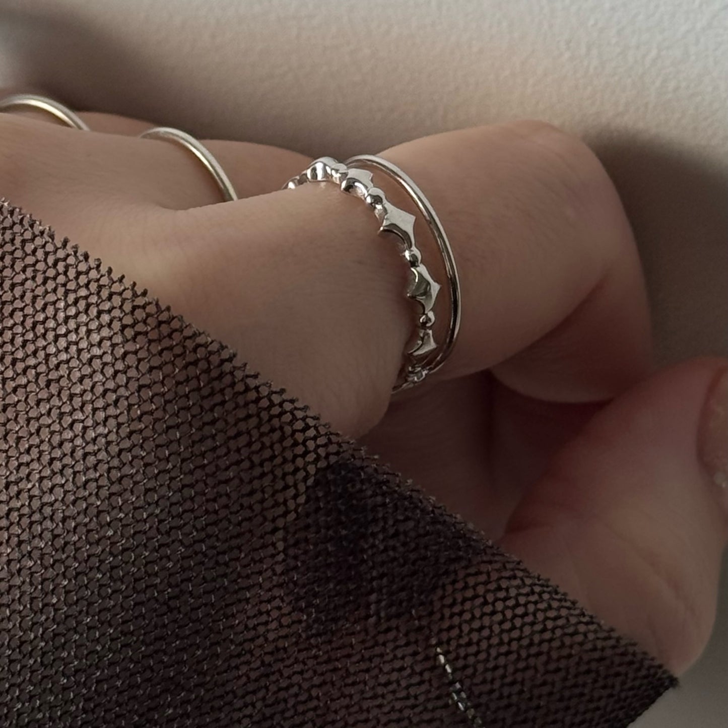 [ silver ] stella wreath ring [ free size ]