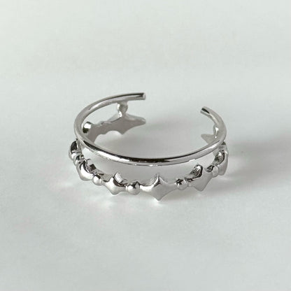 [ silver ] stella wreath ring [ free size ]