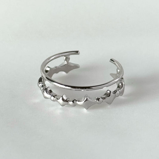 [ silver ] stella wreath ring [ free size ]