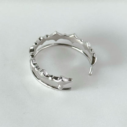[ silver ] stella wreath ring [ free size ]
