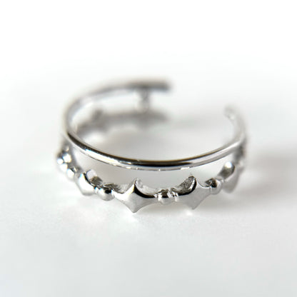 [ silver ] stella wreath ring [ free size ]