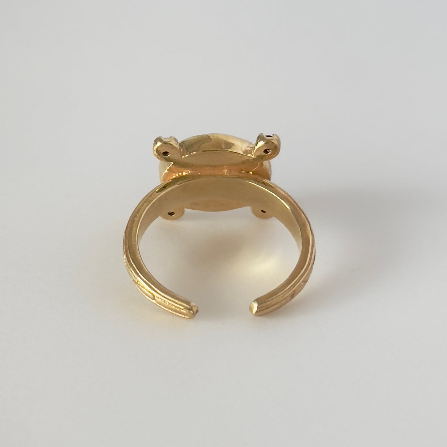 [ dalmatian jasper ] oval petit gold [ free size ]