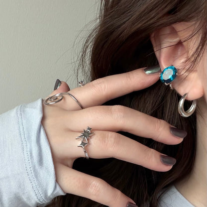 [ indigo quartz ] GEM ear cuff silver