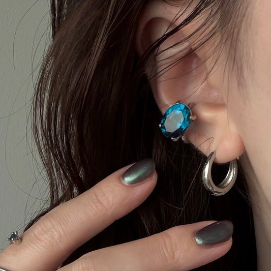 [ indigo quartz ] GEM ear cuff silver