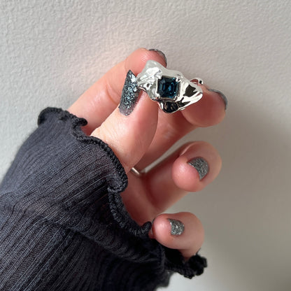 [ montana ]  melt ring  silver  [ free size ]