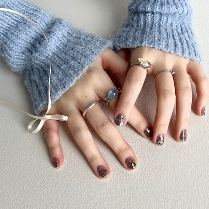 [ greige ] nuanced pinky ring [ silver ]