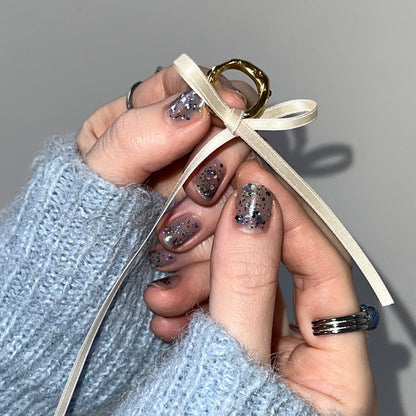 [ greige ] nuanced pinky ring [ silver ]
