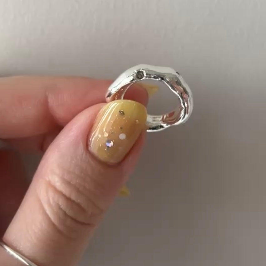 [ greige ] nuanced pinky ring [ silver ]