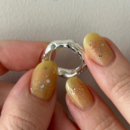 [ greige ] nuanced pinky ring [ silver ]