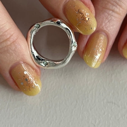 [ greige ] nuanced pinky ring [ silver ]