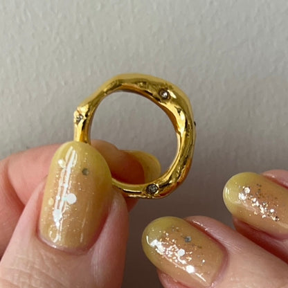 [ greige ] nuanced pinky ring [ gold ]