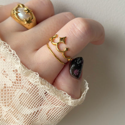 tiara ring gold