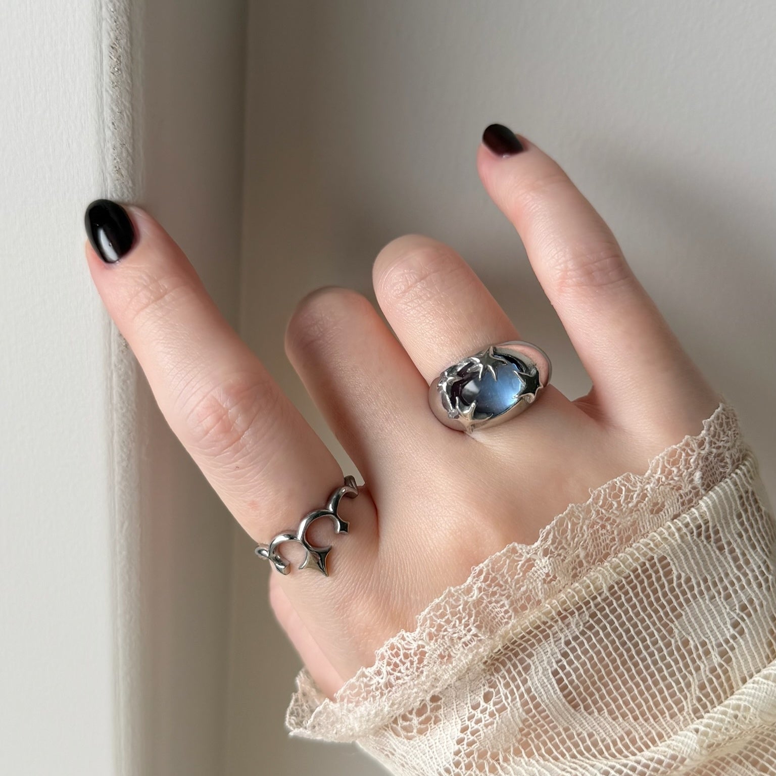 tiara ring silver