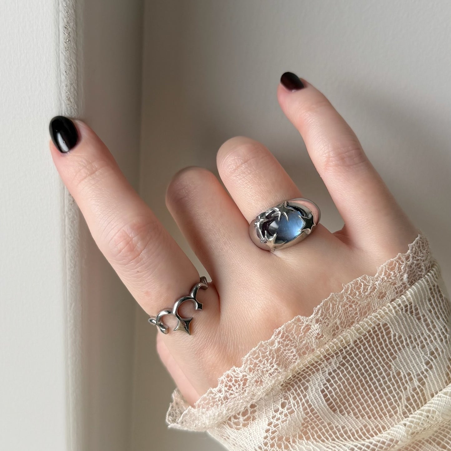 [ aqua ] twinkle ring silver