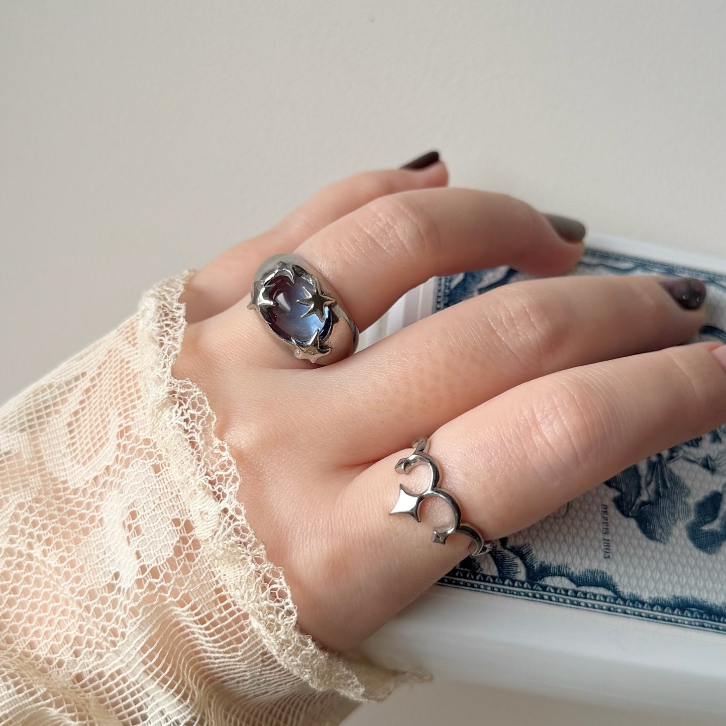 [ aqua ] twinkle ring silver