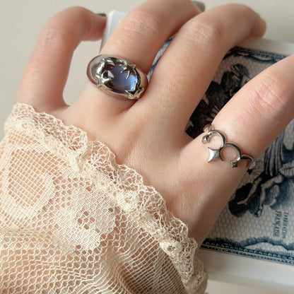 [ aqua ] twinkle ring silver