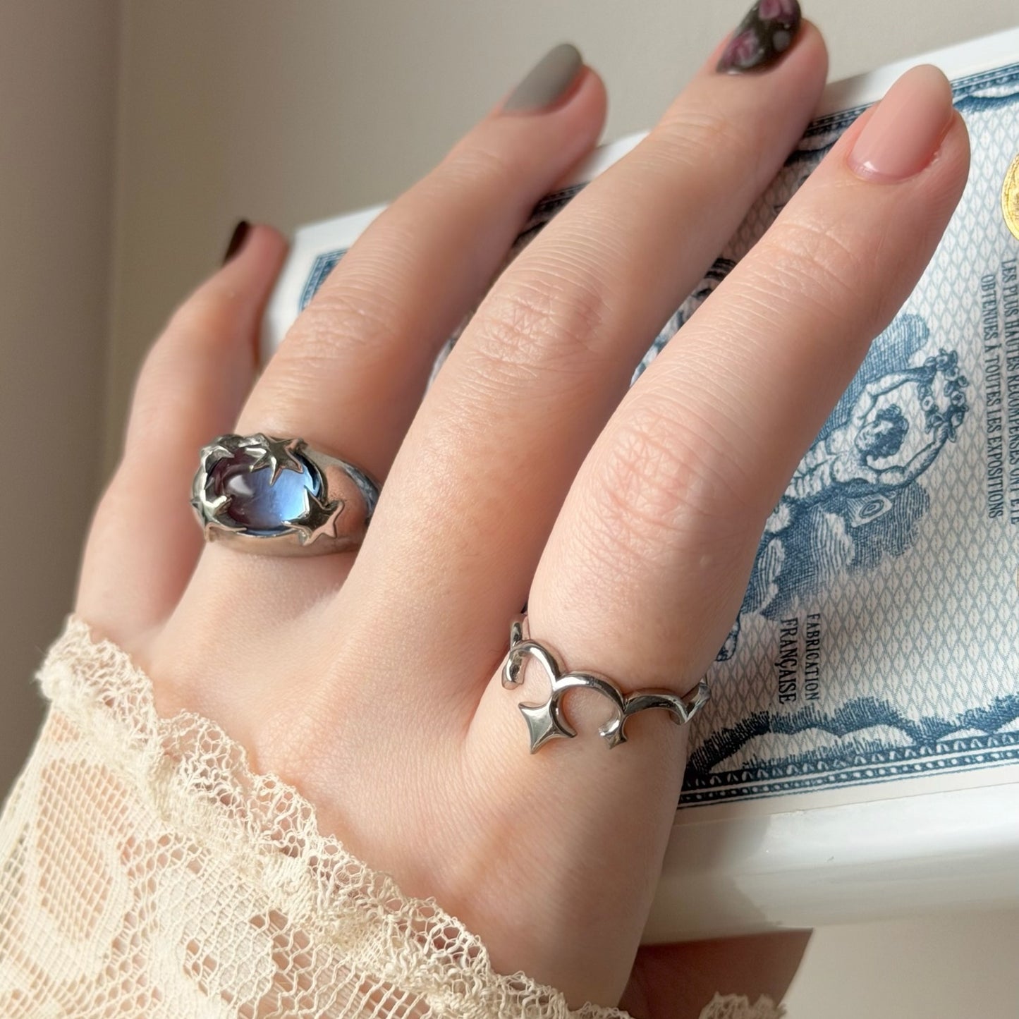 [ aqua ] twinkle ring silver