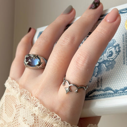 [ aqua ] twinkle ring silver