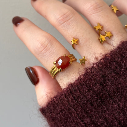 [ red agate ] trois gold