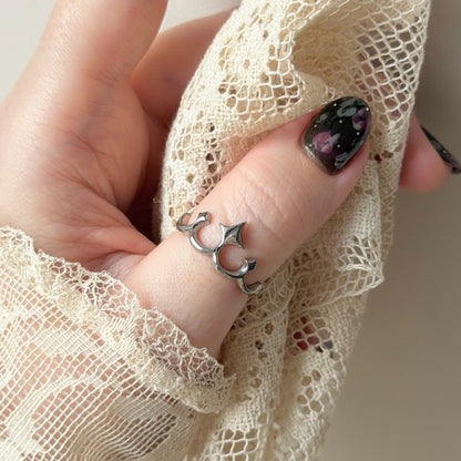 tiara ring silver