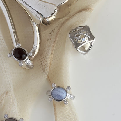 [ moon stone ] apple pie silver [ free size ]