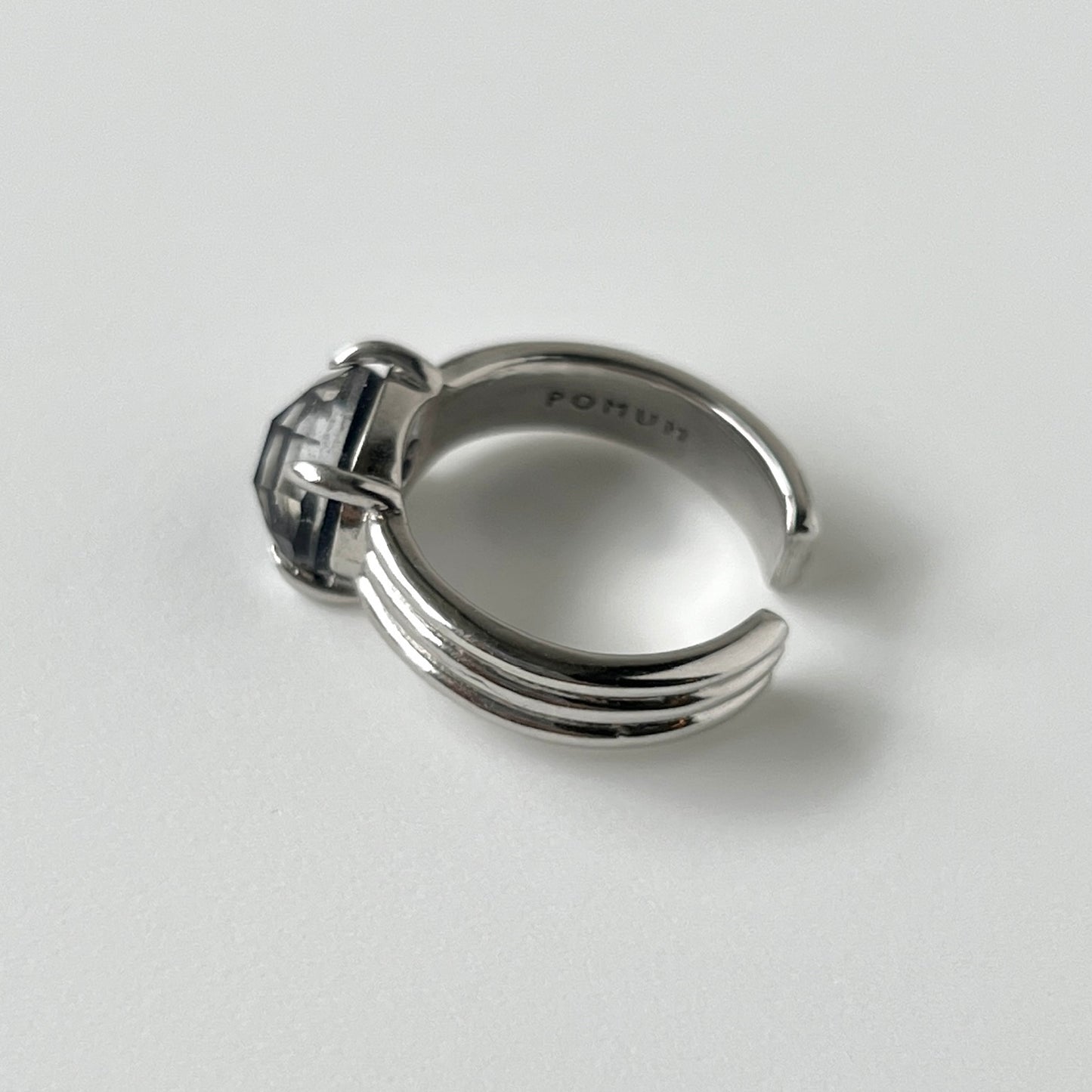 [ blue gold stone & crystal (multi-faceted) ] trois silver