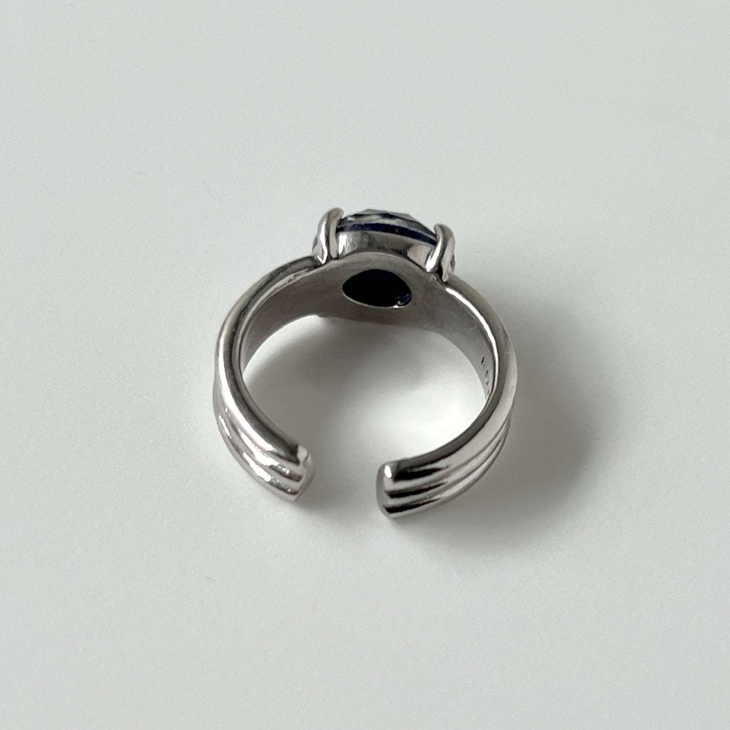 [ blue gold stone & crystal (multi-faceted) ] trois silver
