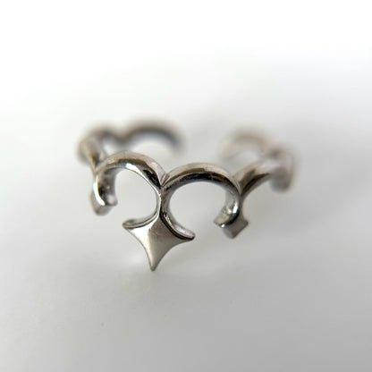 tiara ring silver