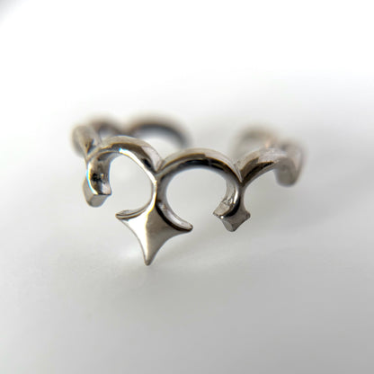 tiara ring silver