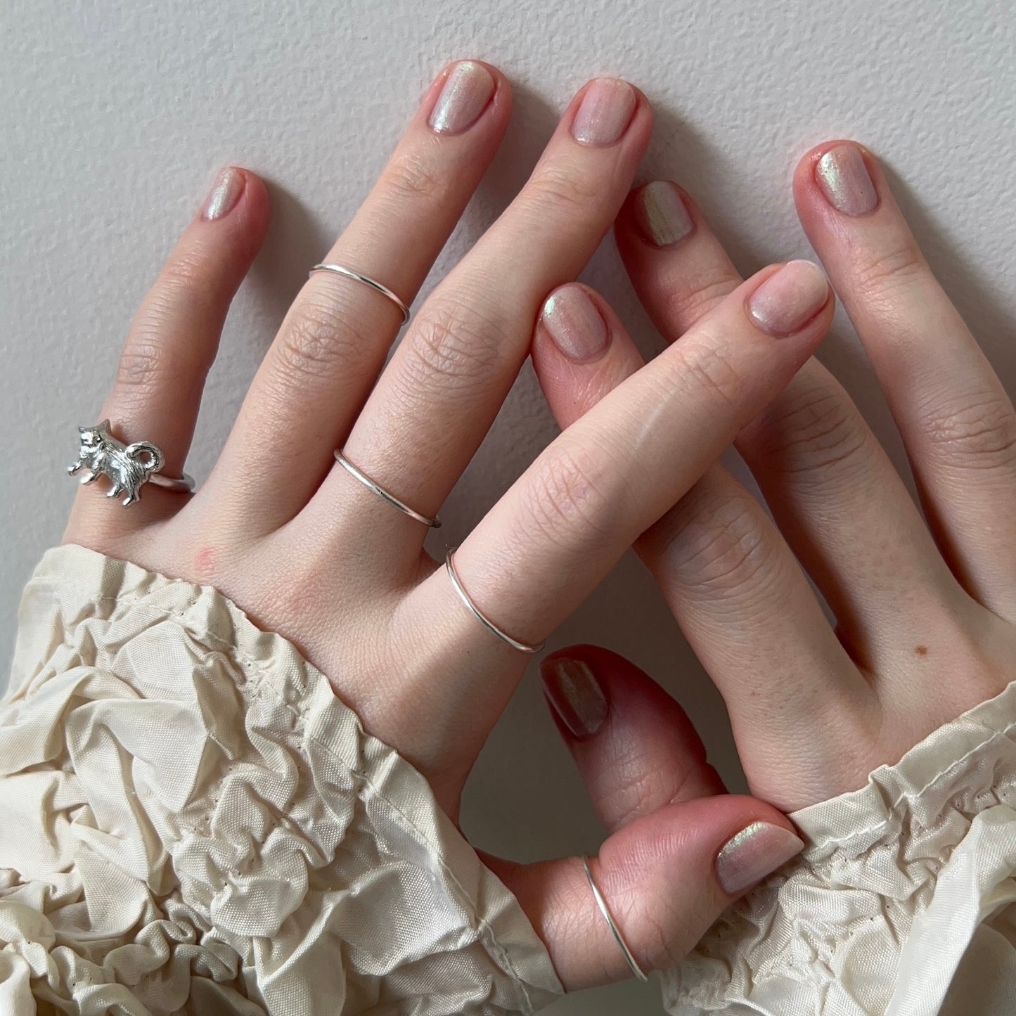 [silver] minimal four-ring [set]